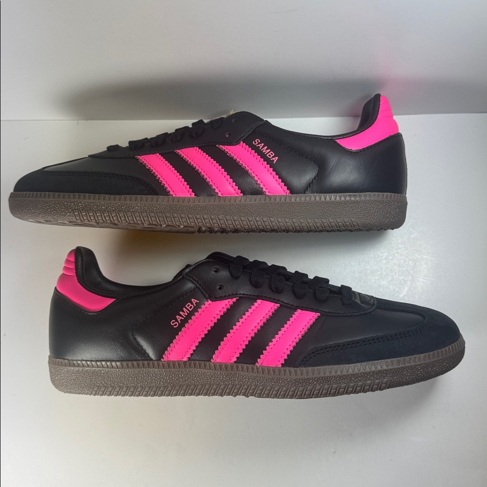 Adidas Samba OG Black Lucid Pink Gum Women’s Size 9 Sneakers - Picture 6 of 13